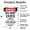 Signmission Do Not Enter Limited Access Area Danger Sign, Plastic, 12in W x 18in L, 2PK OS-2PACK-DS-P-1218-V-2134 - alternate 2